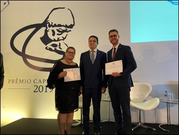 Dra. Francine Padilha, o ex-presidente da Capes, Dr. Anderson Ribeiro e o presidente do ITP Dr. Diego Menezes